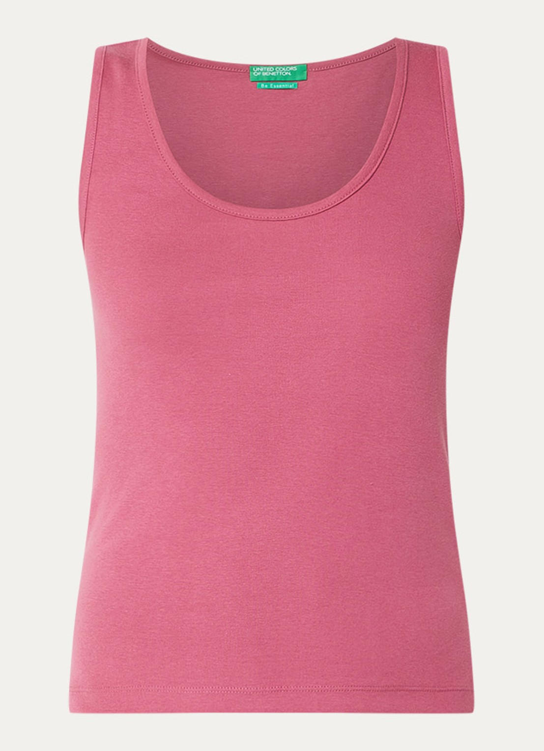 Benetton Tanktop met stretch - voorkant 2 donkerroze