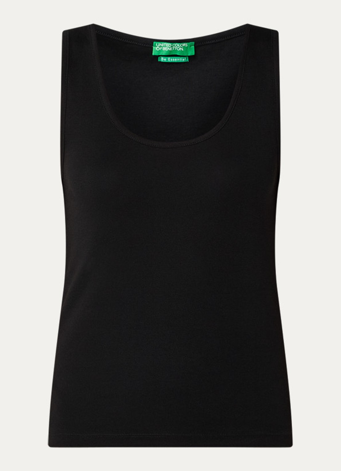 Benetton Tanktop met stretch - voorkant 2 zwart