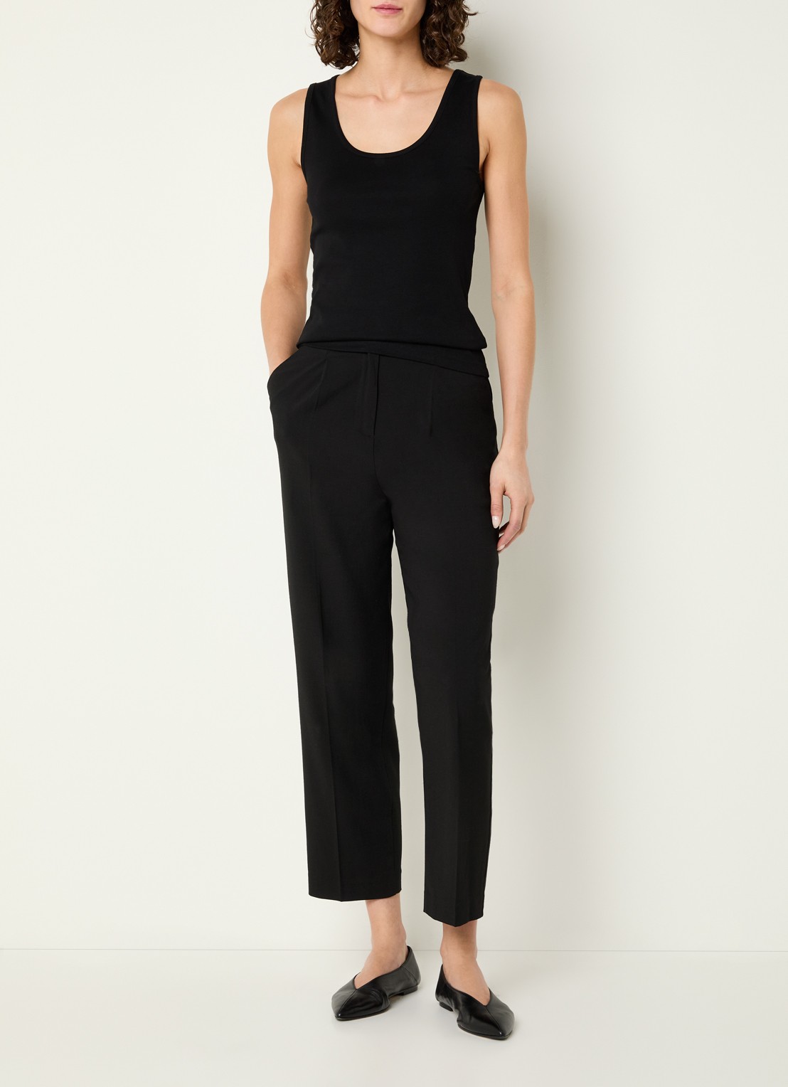 Benetton Tanktop met stretch - voorkant 3 zwart