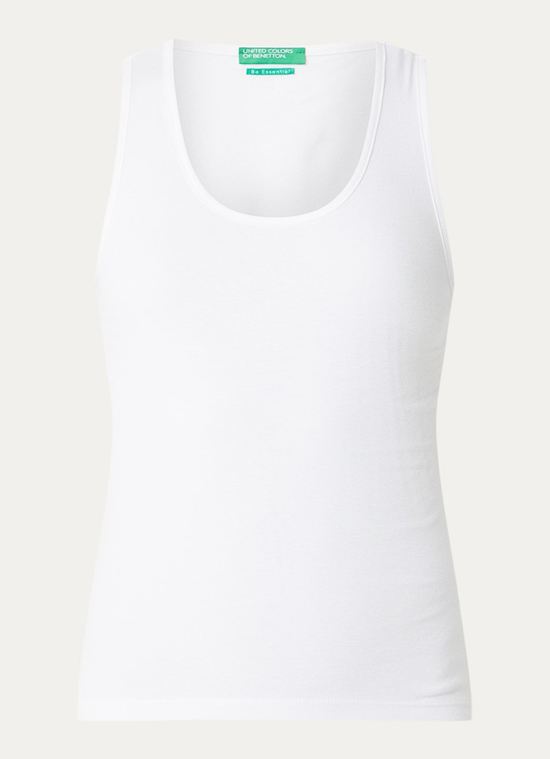 Benetton Tanktop met stretch - voorkant gebroken wit