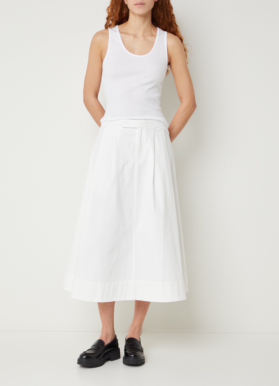 Benetton Tanktop met stretch - voorkant 2 gebroken wit
