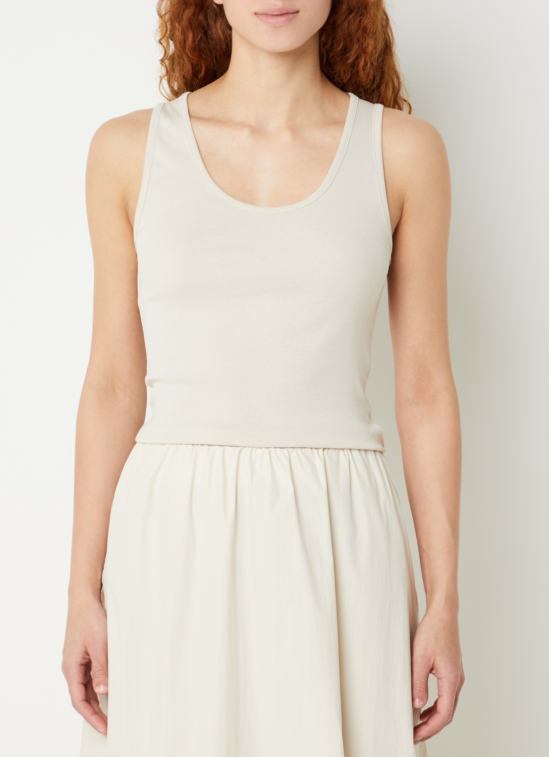 Benetton Tanktop met stretch - detail 4 zand