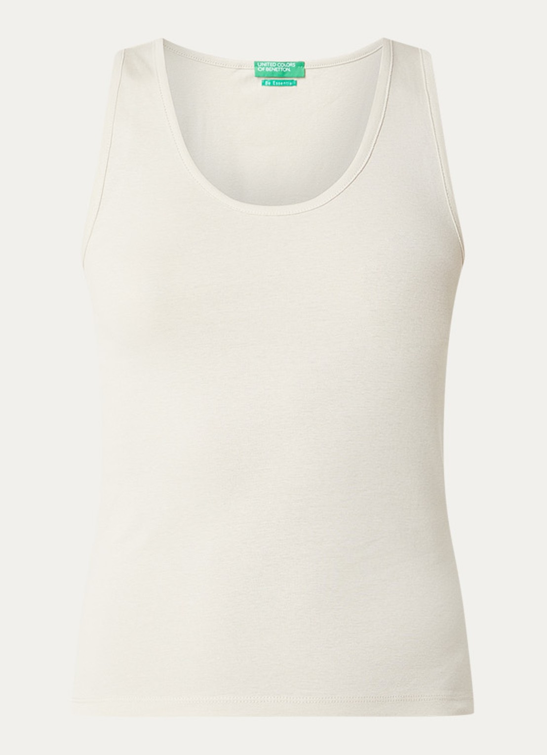 Benetton Tanktop met stretch - voorkant zand