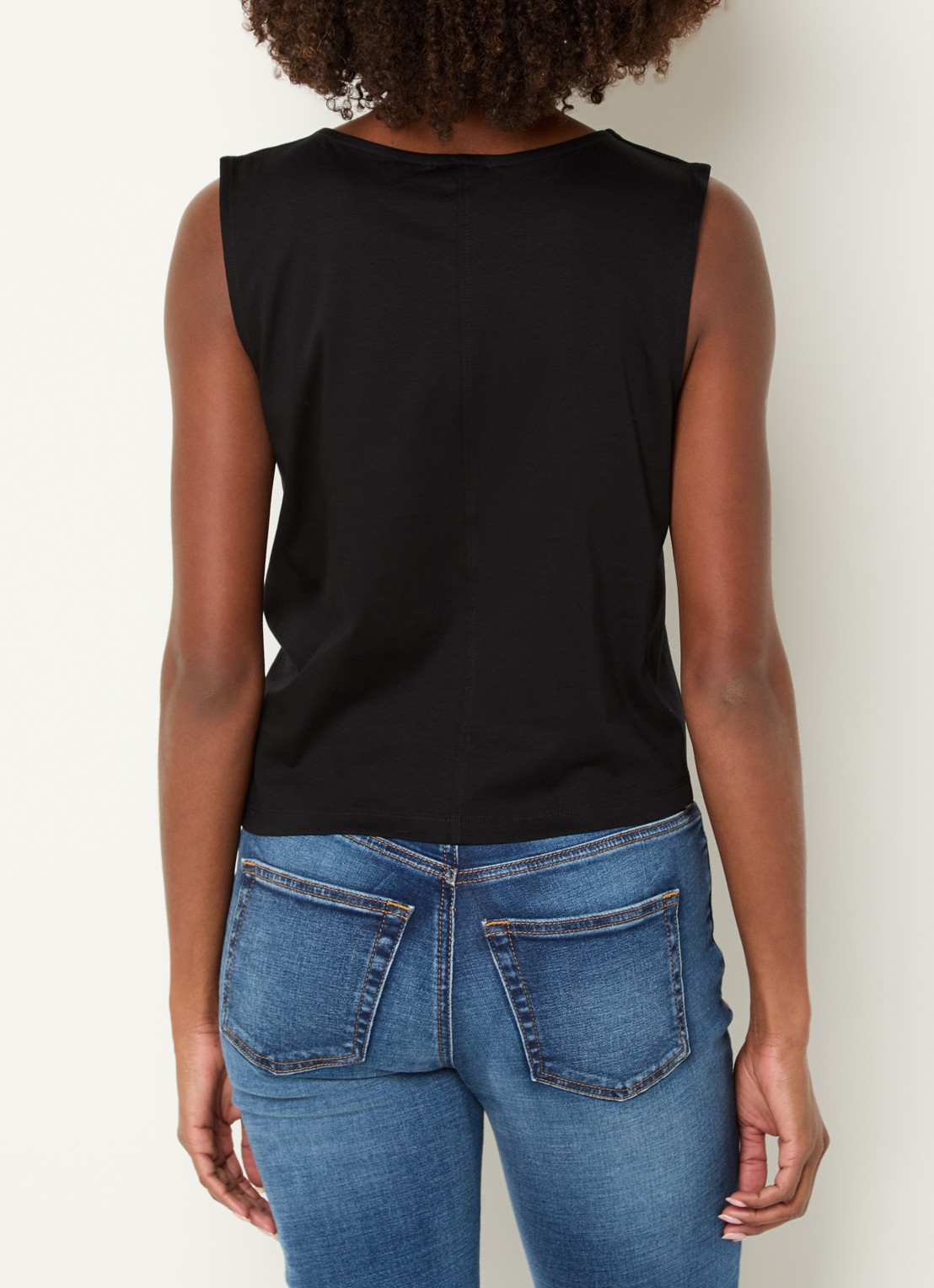 Benetton Top met knoopdetail  - achterkant 3 zwart
