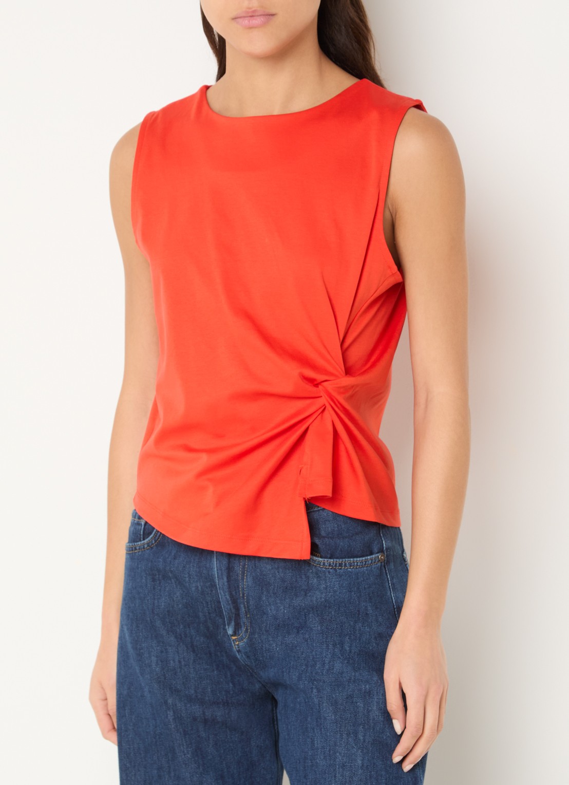Benetton Top met knoopdetail  - detail 2 oranje