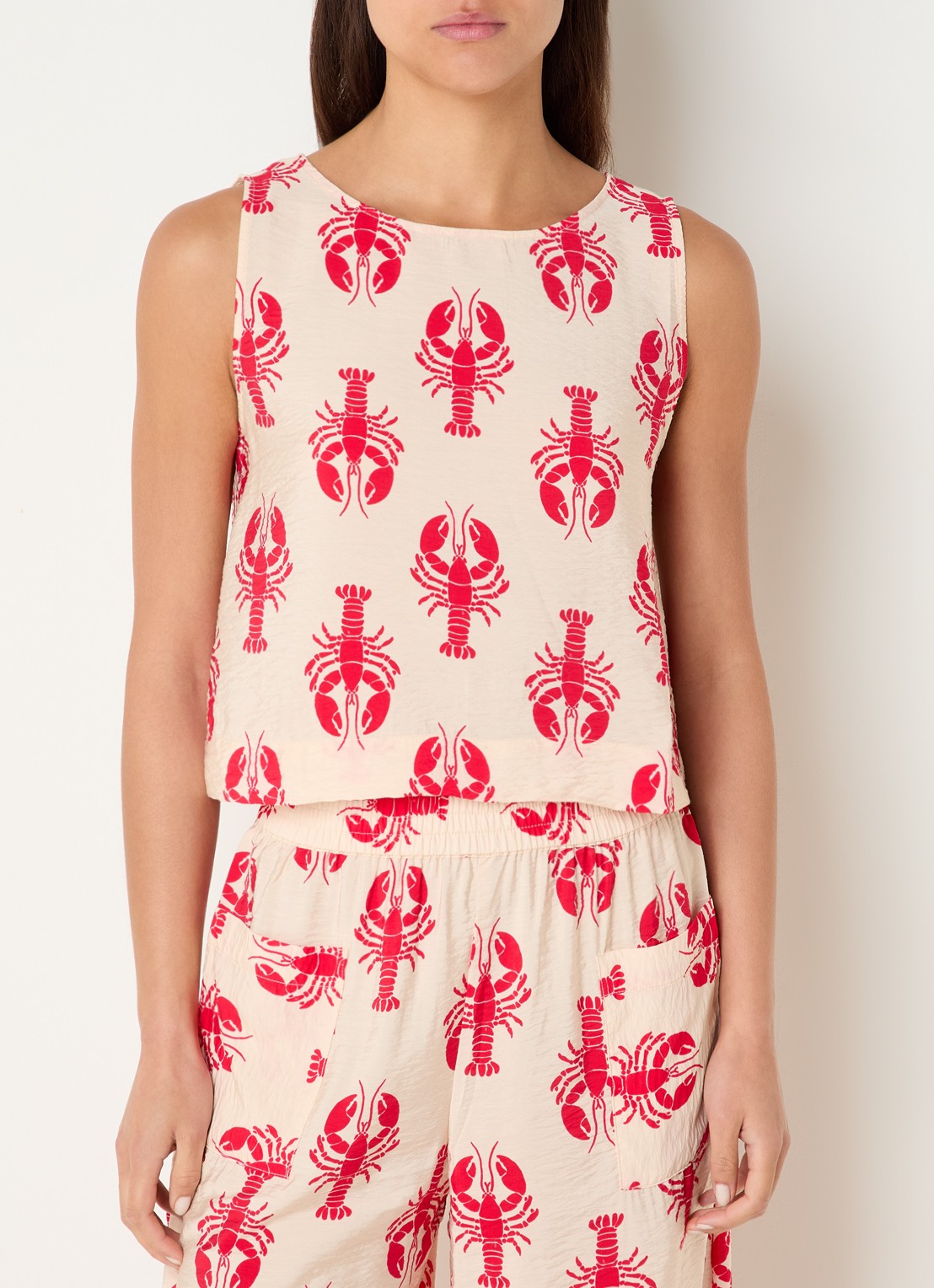 Benetton Top met print - detail rood