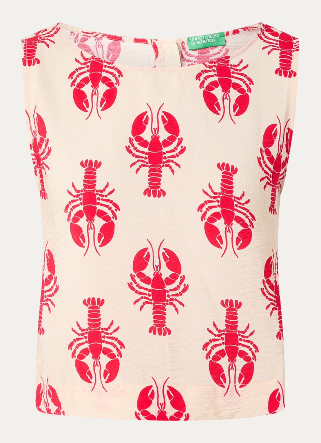 Benetton Top met print - voorkant 2 rood