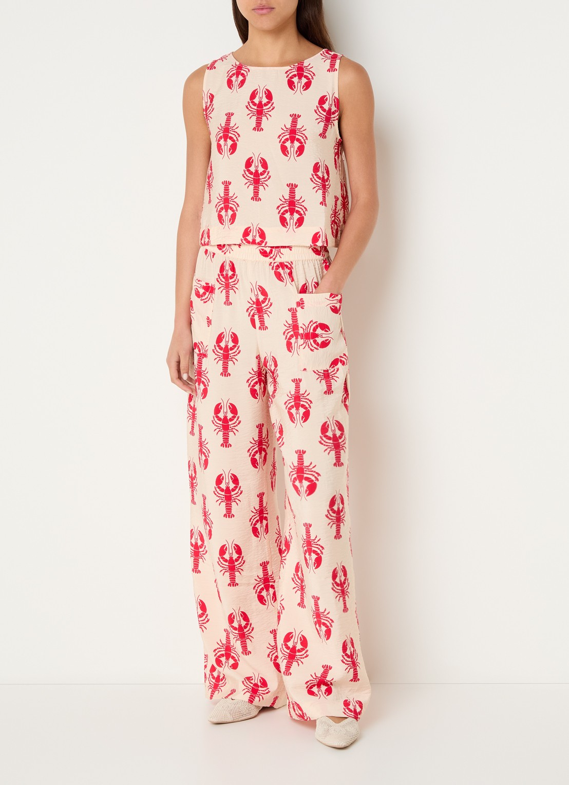 Benetton Top met print - voorkant 3 rood