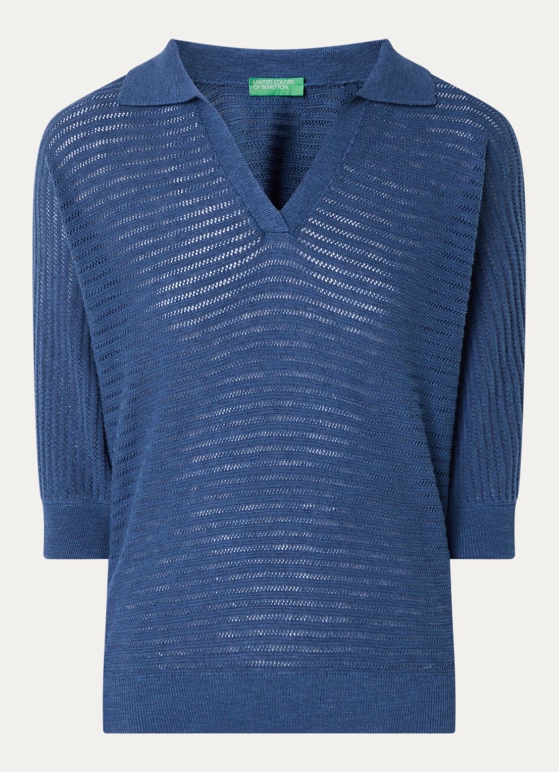 Benetton Top van crochet - voorkant jeans