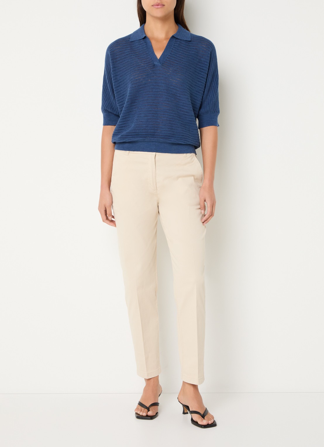Benetton Top van crochet - voorkant 2 jeans