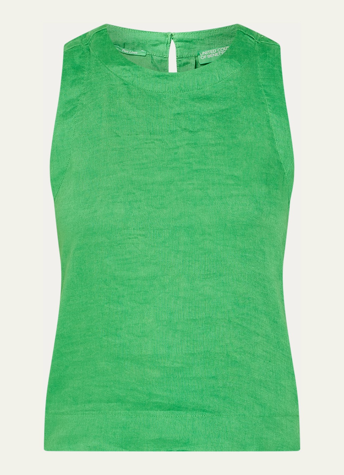 Benetton Top van linnen - voorkant 3 groen