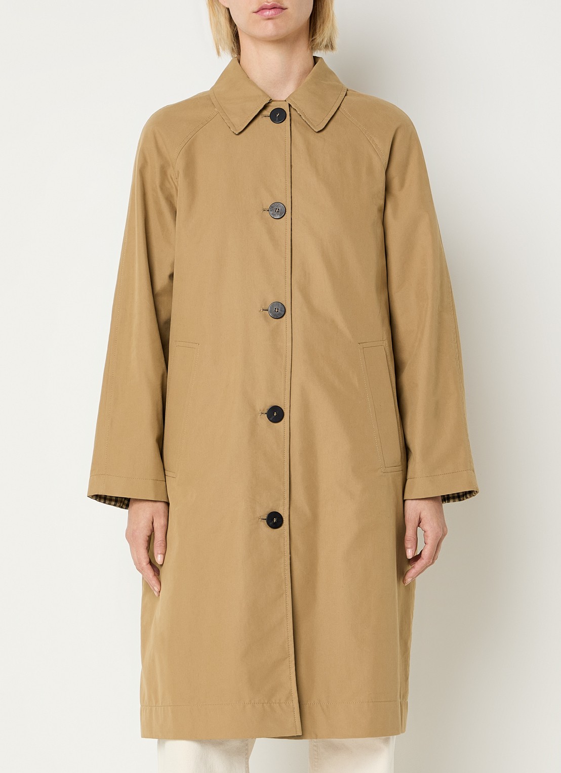 Benetton Trenchcoat met steekzakken - detail 5 camel
