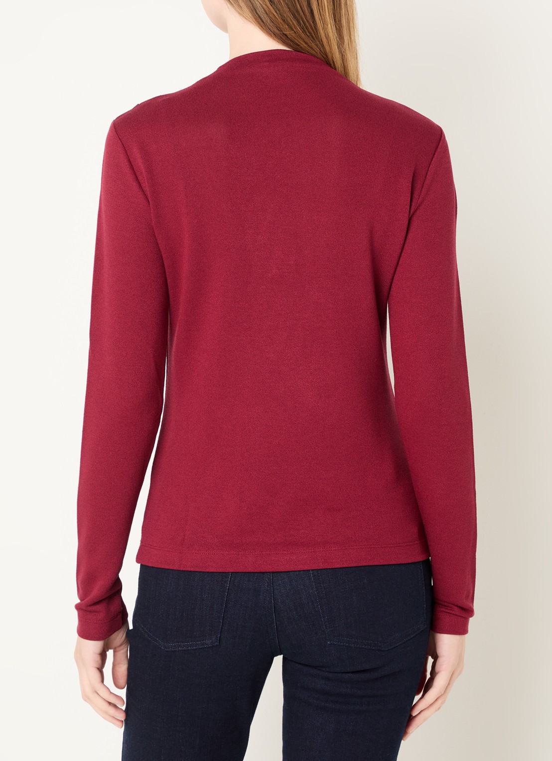 Benetton Trui met boothals - achterkant donkerrood