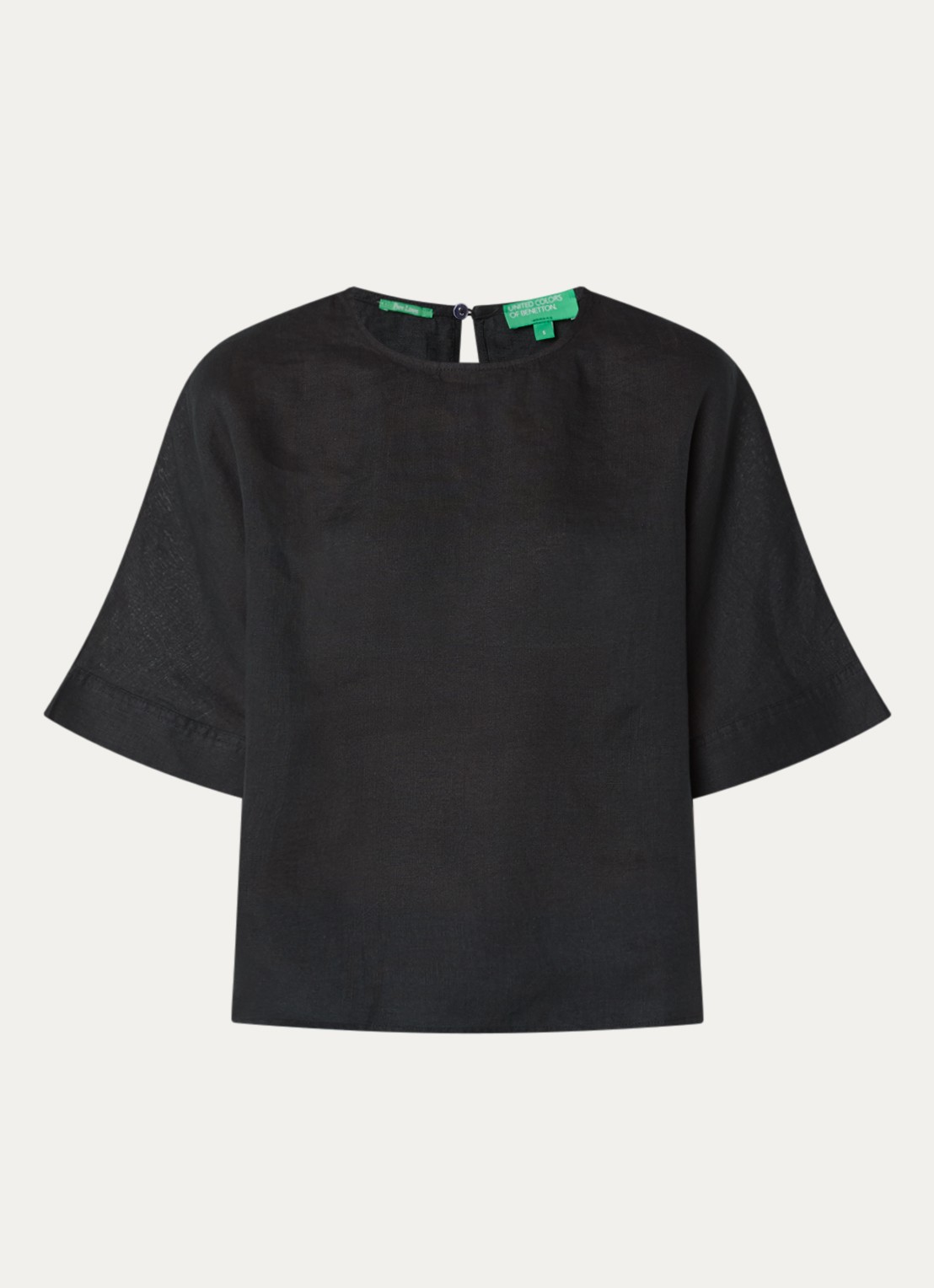 Benetton Tuniek met ronde hals - voorkant 2 zwart