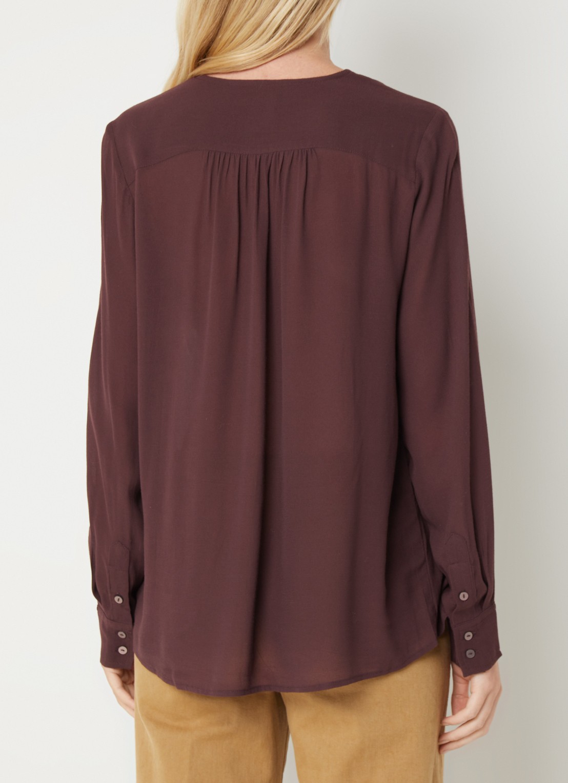 Benetton Tuniek met V-hals - achterkant 3 aubergine