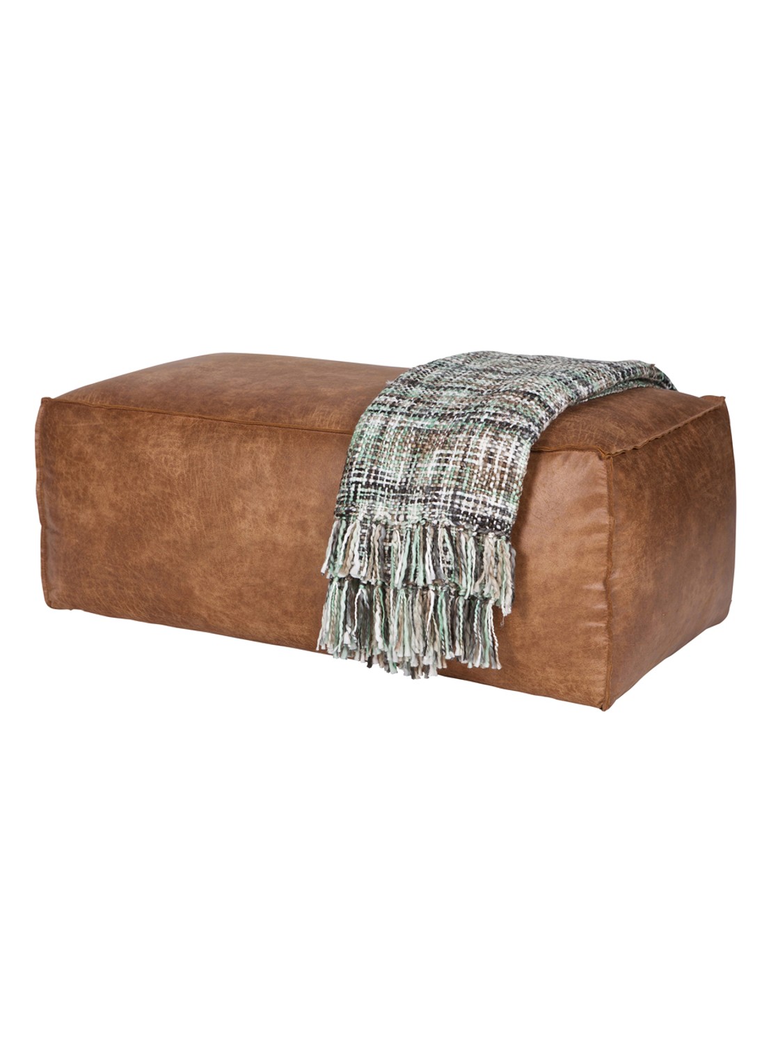 BePureHome Rodeo poef - voorkant 2 bruin