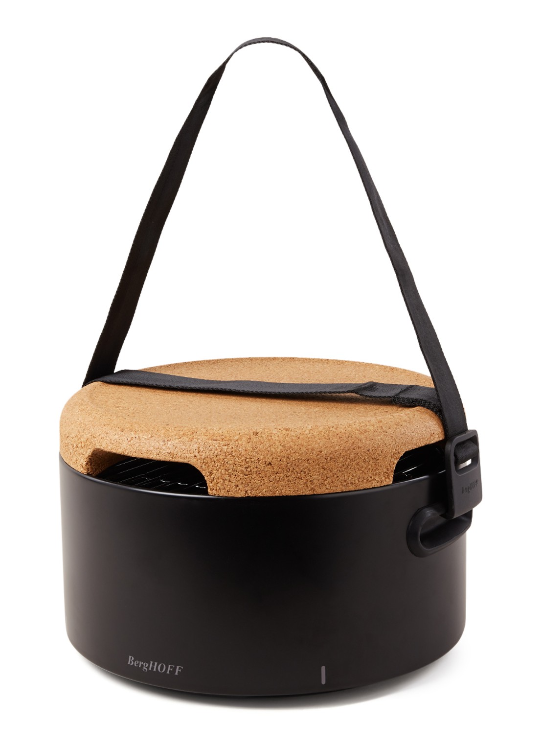 BergHOFF Leo tafelbarbecue met draagriem 35 cm - voorkant 2 zwart