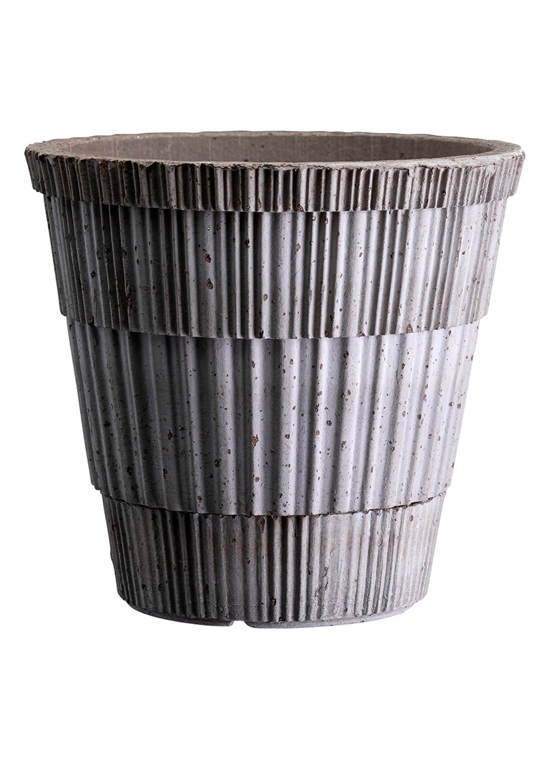 Bergs Potter Atlas Raw bloempot voor binnen Ø 16 cm - voorkant grijs