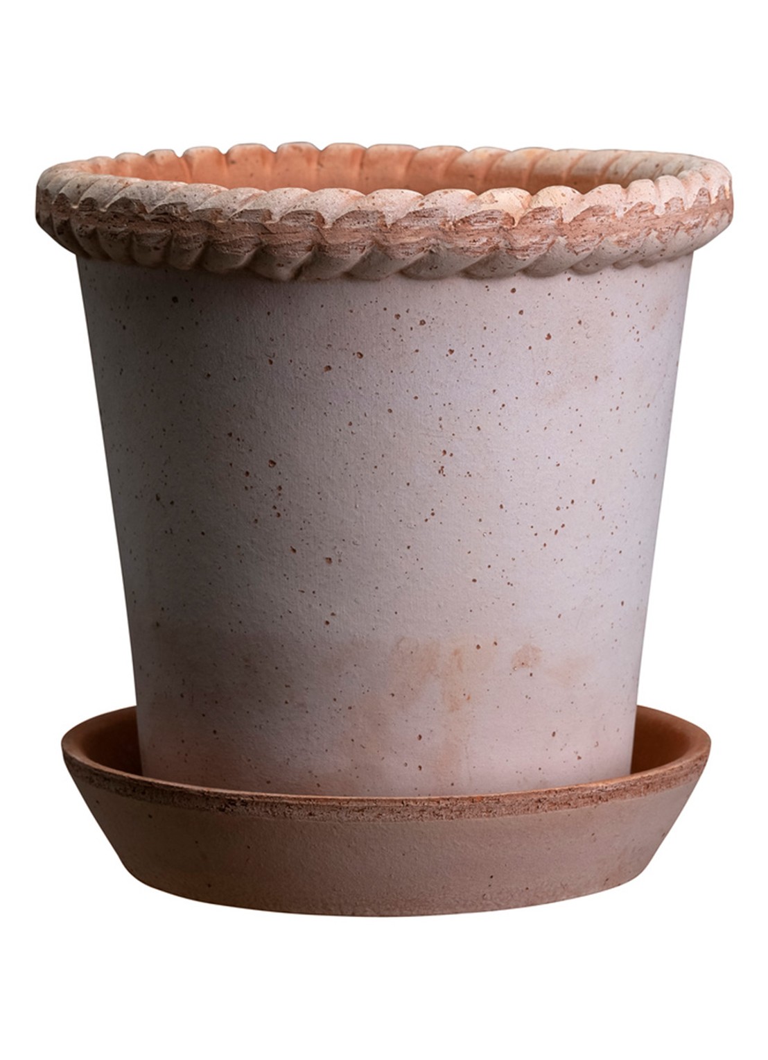 Bergs Potter Emilia bloempot voor binnen en buiten Ø21 cm - voorkant donkerbeige