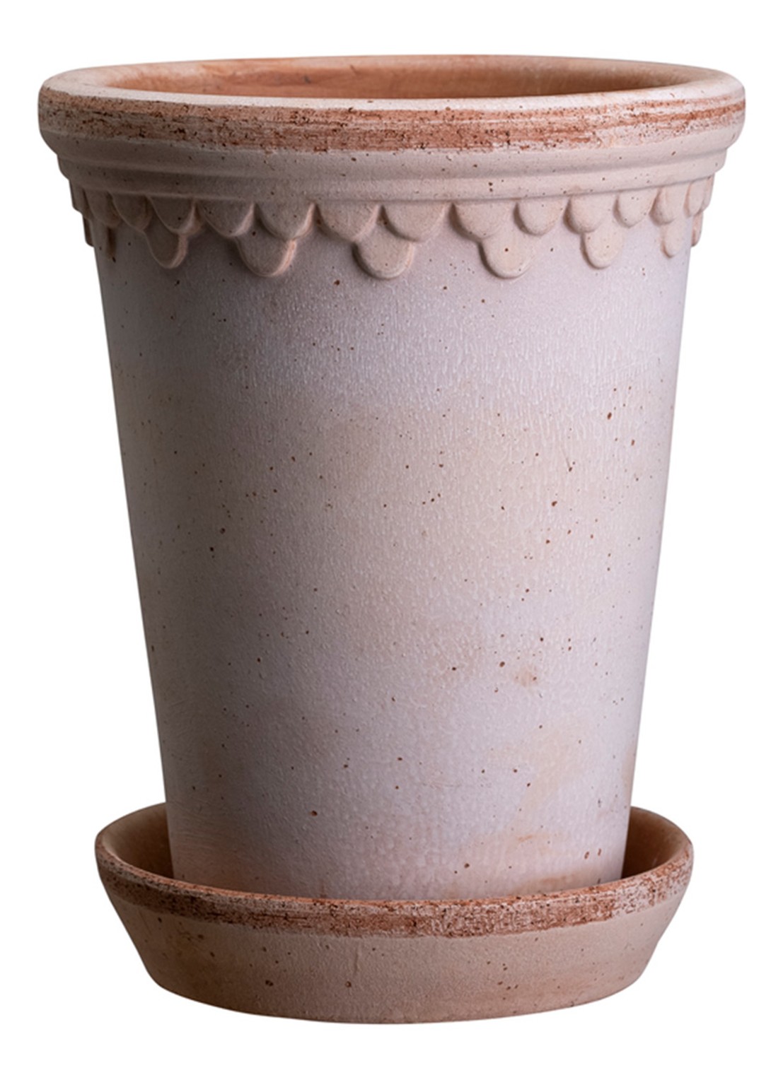 Bergs Potter Københavner bloempot voor binnen en buiten Ø10 cm - voorkant donkerbeige