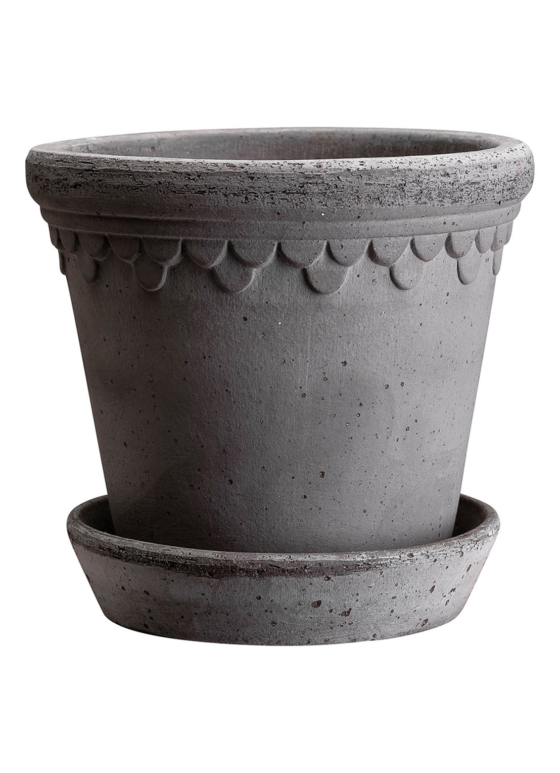 Bergs Potter Københavner Raw bloempot voor binnen Ø16 cm - voorkant grijs