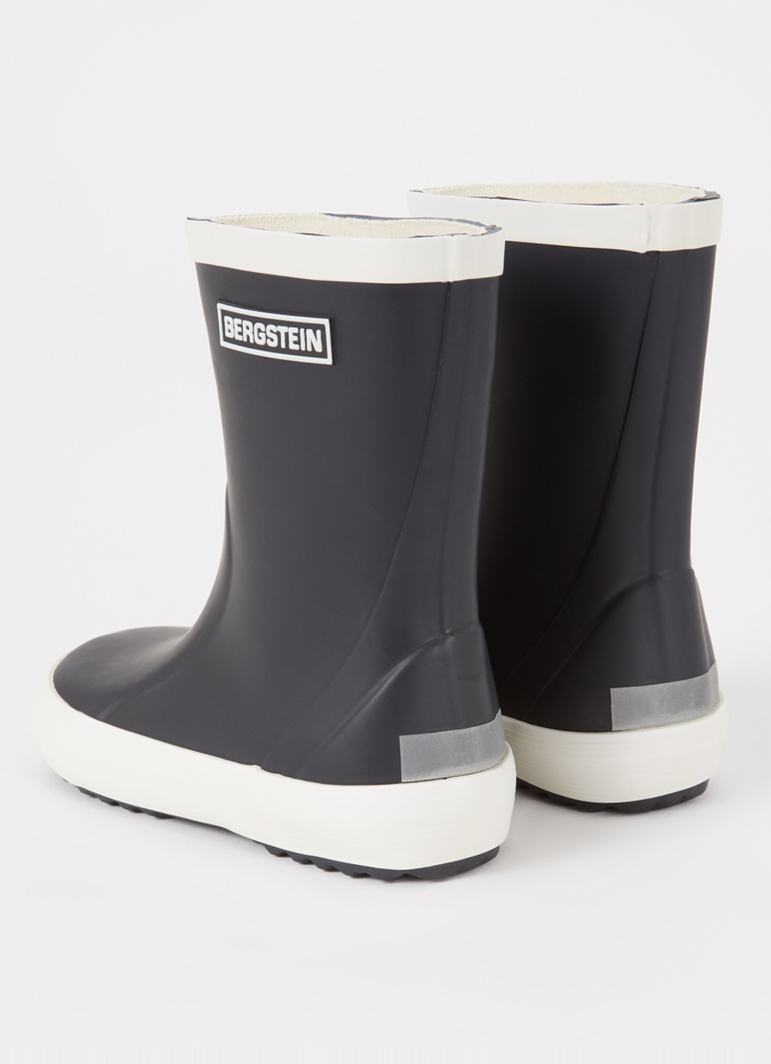 Bergstein Classic regenlaars met logo - achterkant 3 zwart