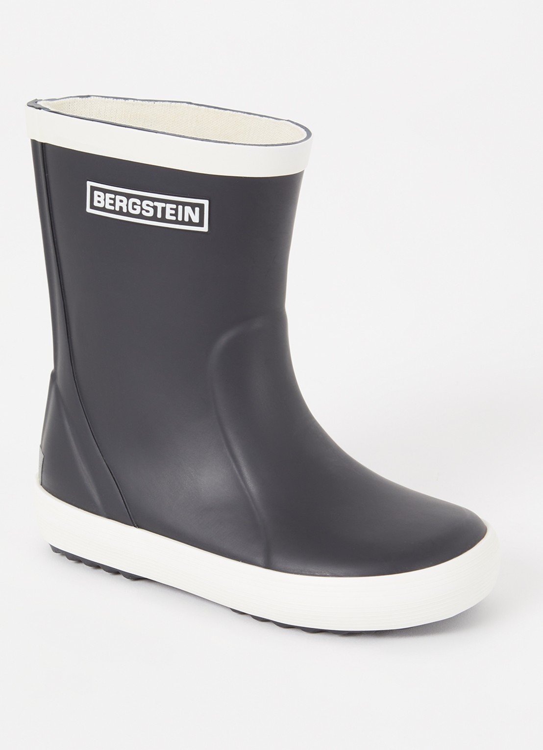Bergstein Classic regenlaars met logo - voorkant zwart