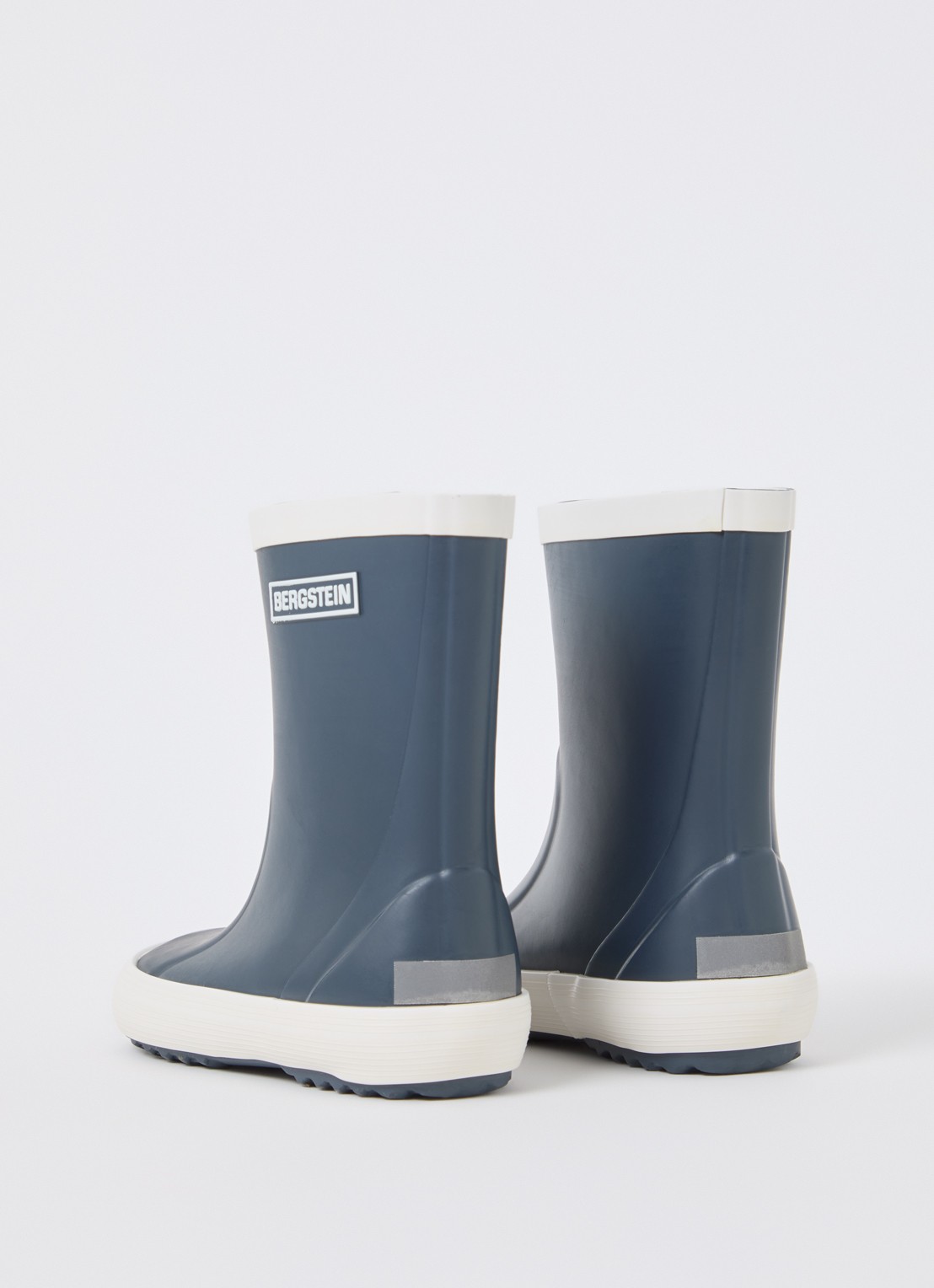 Bergstein Classic regenlaars met logo - achterkant donkerblauw
