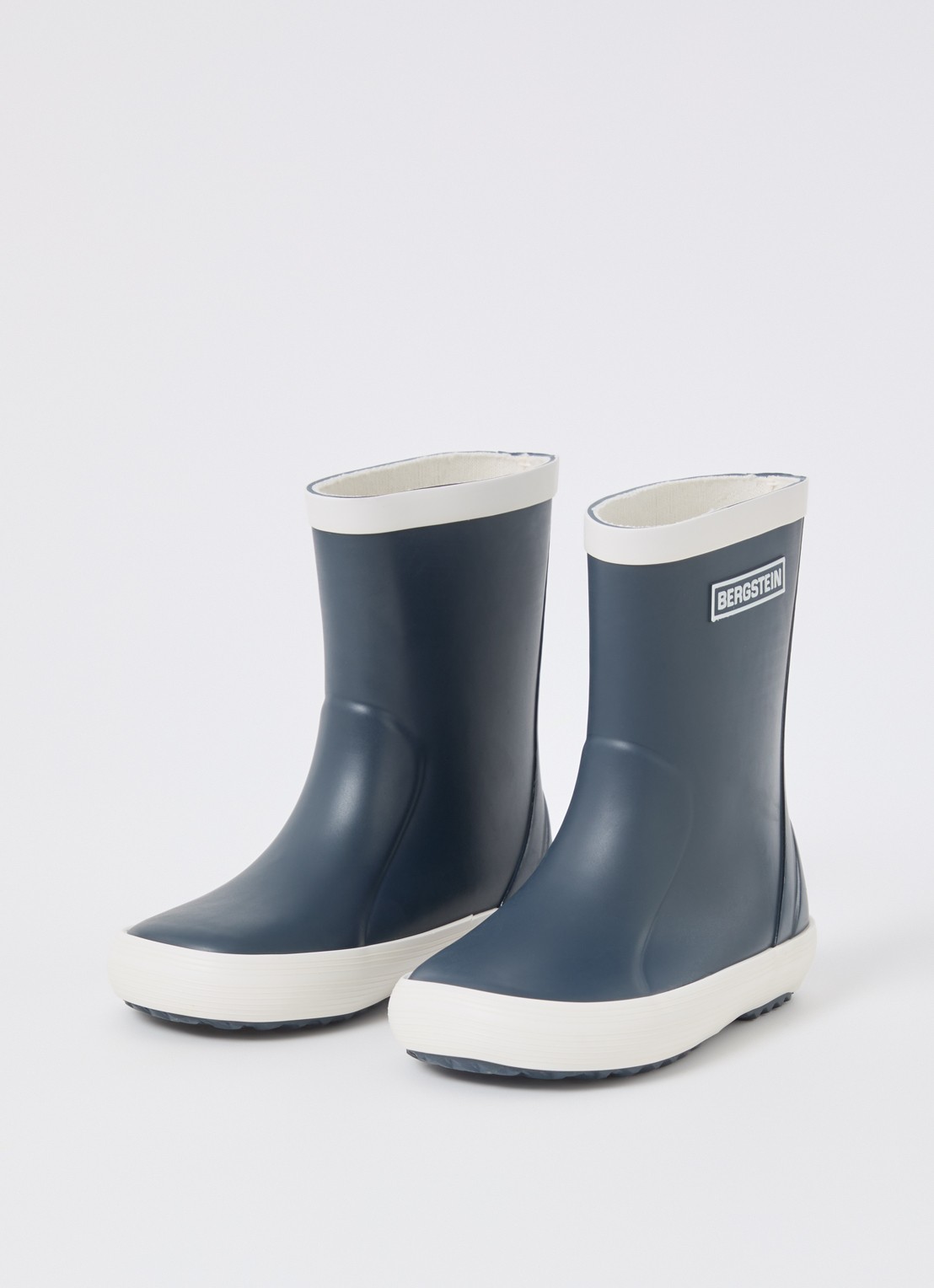 Bergstein Classic regenlaars met logo - voorkant 3 donkerblauw