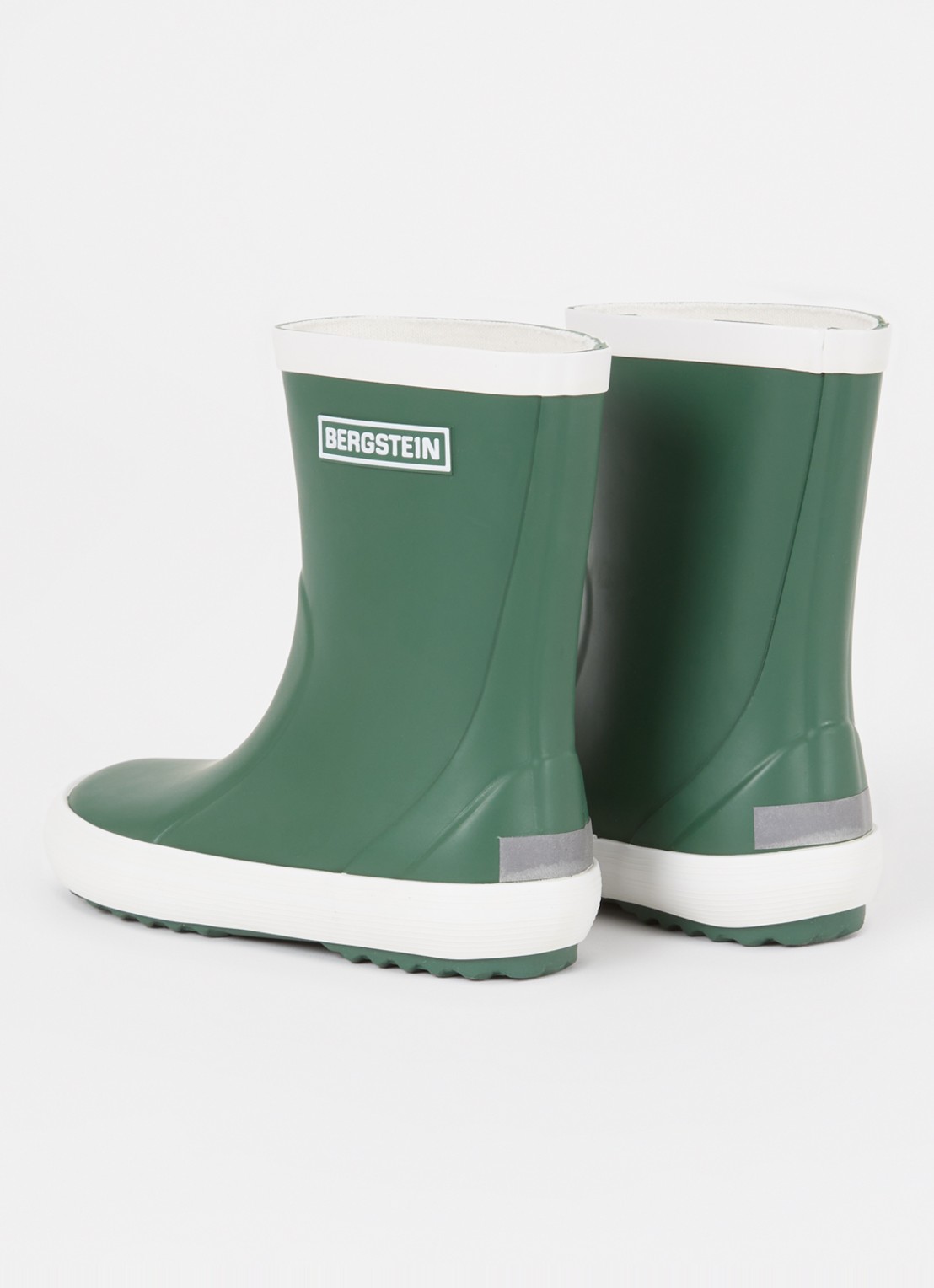 Bergstein Classic regenlaars met logo - achterkant 2 legergroen