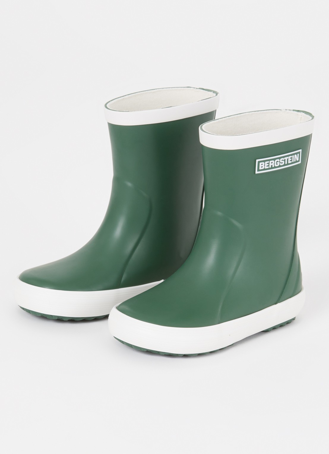 Bergstein Classic regenlaars met logo - voorkant 4 legergroen