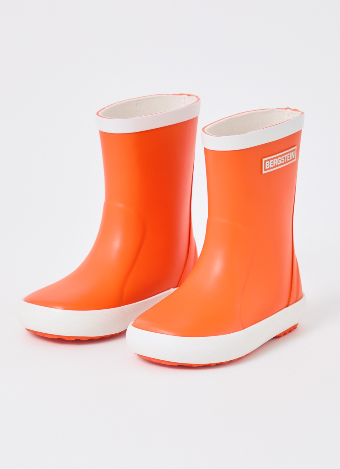 Bergstein Classic regenlaars met logo - voorkant 2 oranje