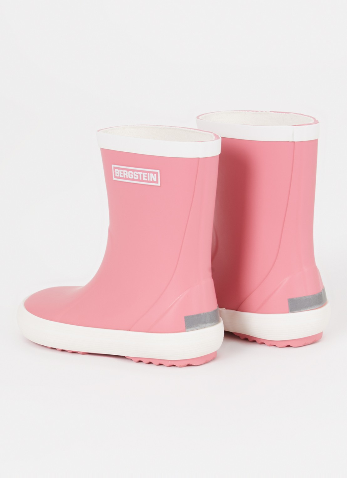 Bergstein Classic regenlaars met logo - achterkant koraalroze