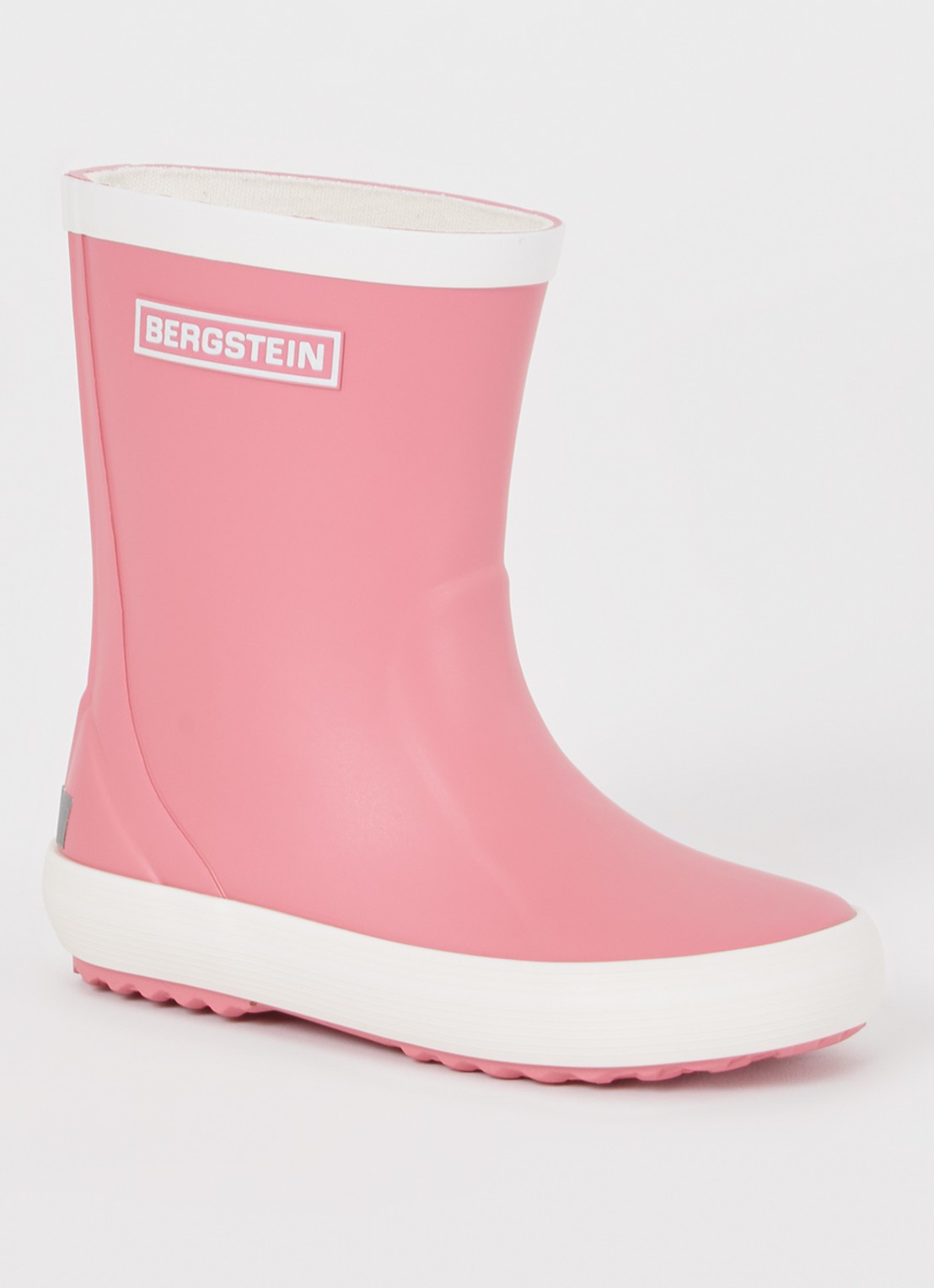 Bergstein Classic regenlaars met logo - voorkant 3 koraalroze