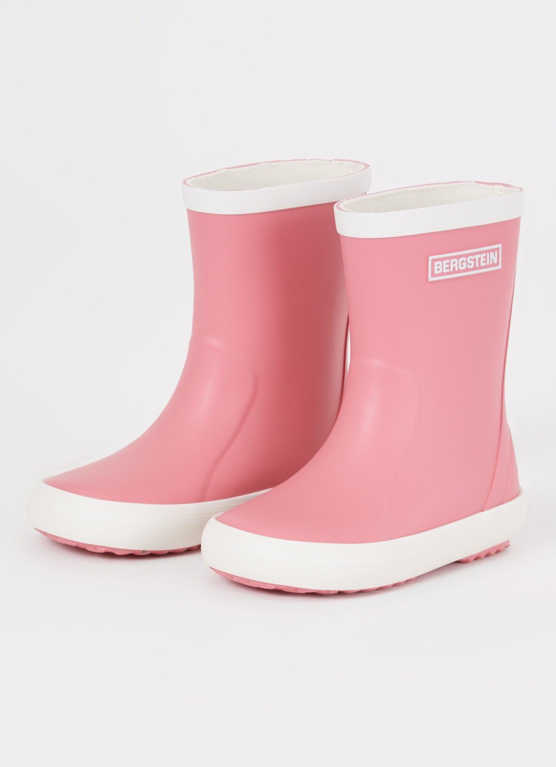 Bergstein Classic regenlaars met logo - voorkant 4 koraalroze