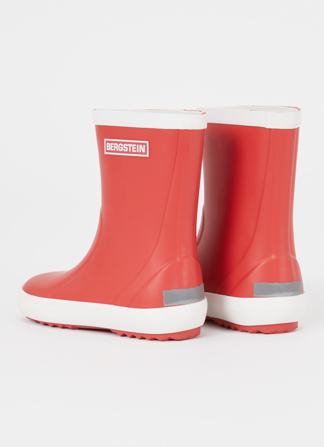 Bergstein Classic regenlaars met logo - achterkant 4 rood