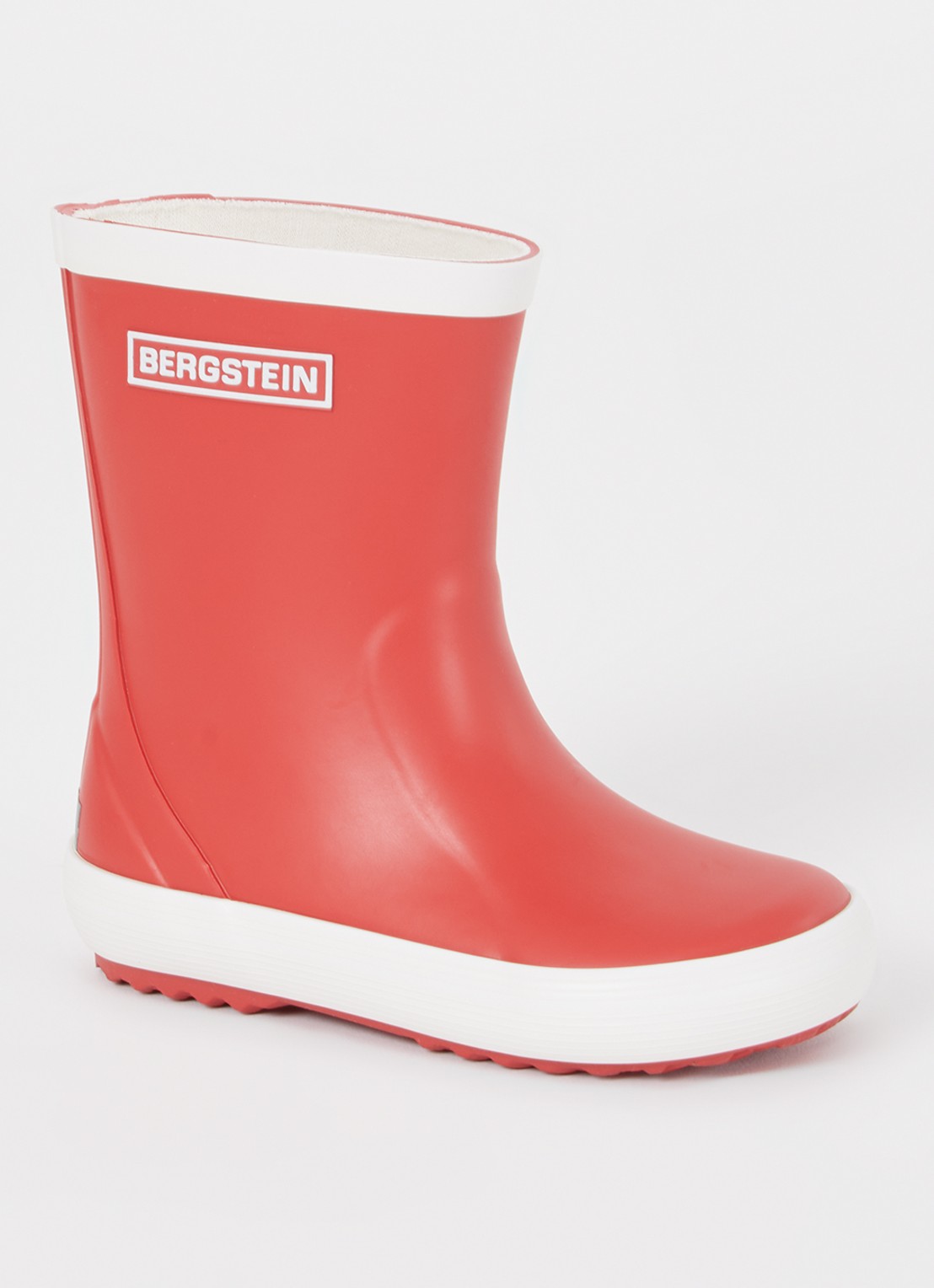 Bergstein Classic regenlaars met logo - voorkant 2 rood