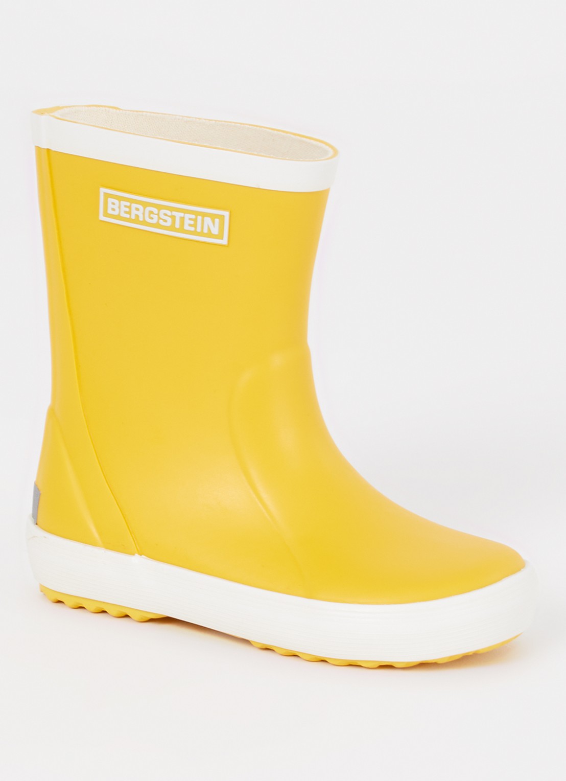 Bergstein Classic regenlaars met logo - voorkant 2 okergeel