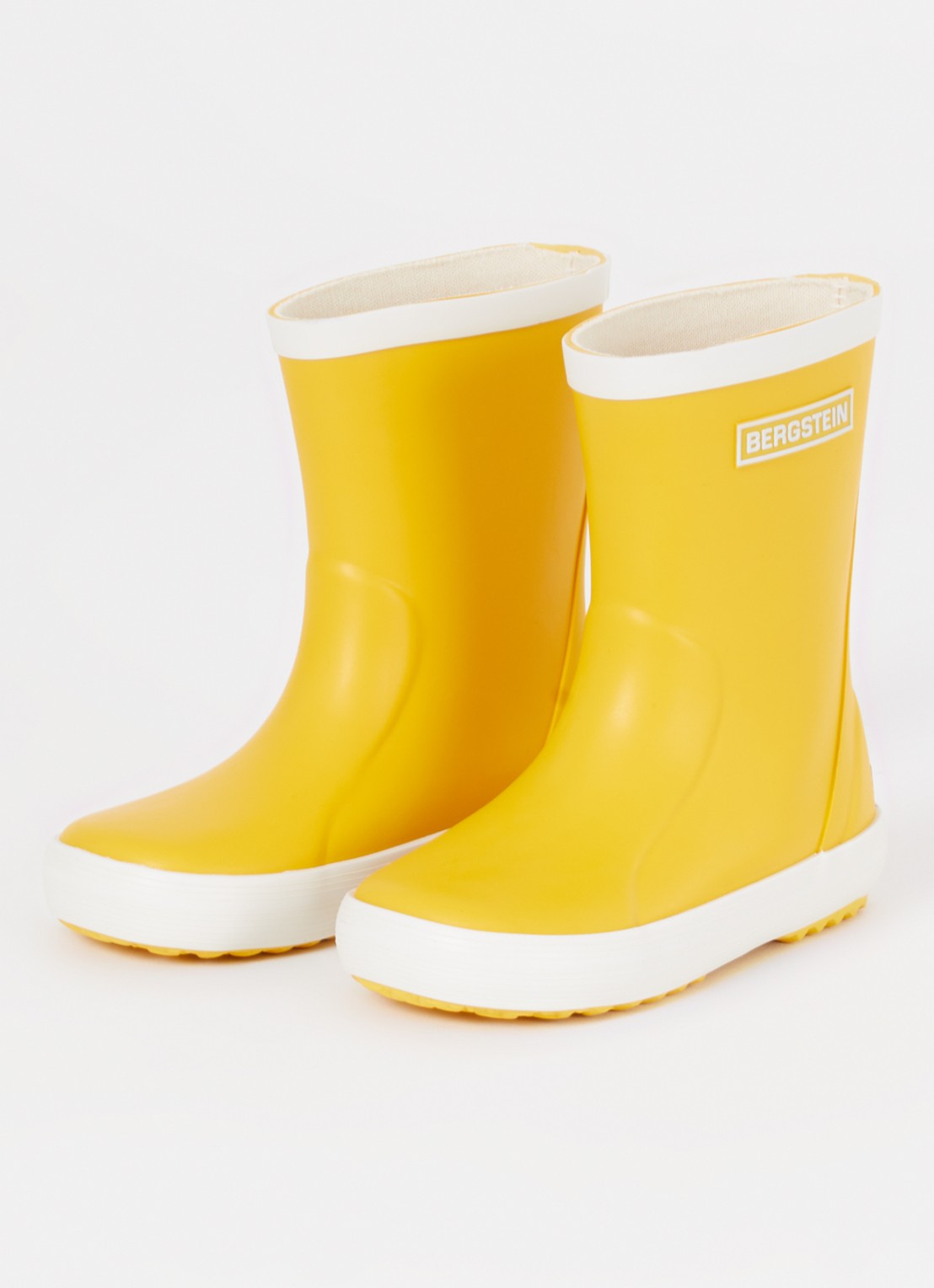 Bergstein Classic regenlaars met logo - voorkant 3 okergeel
