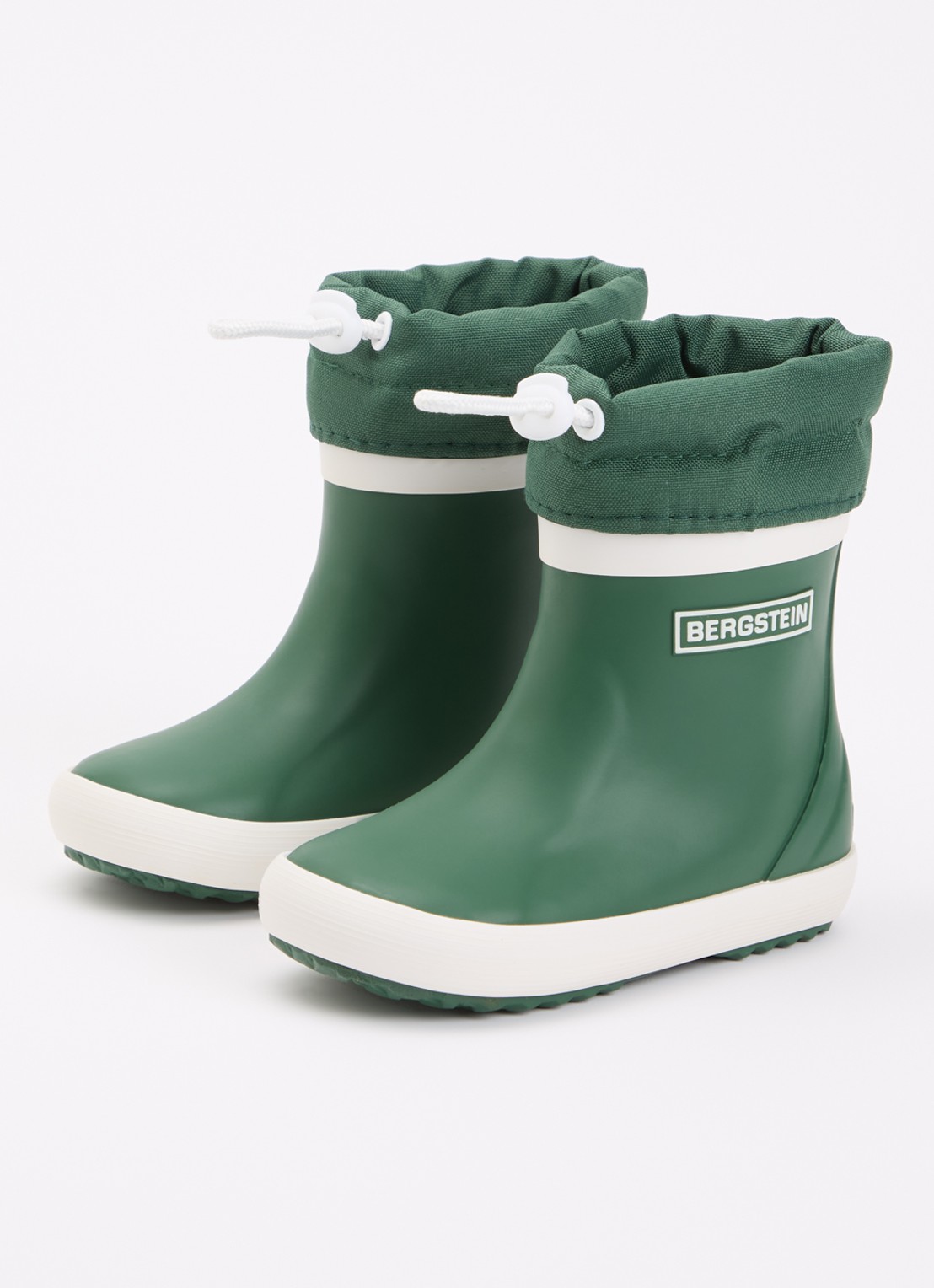 Bergstein Classic regenlaars met logo - voorkant 2 donkergroen