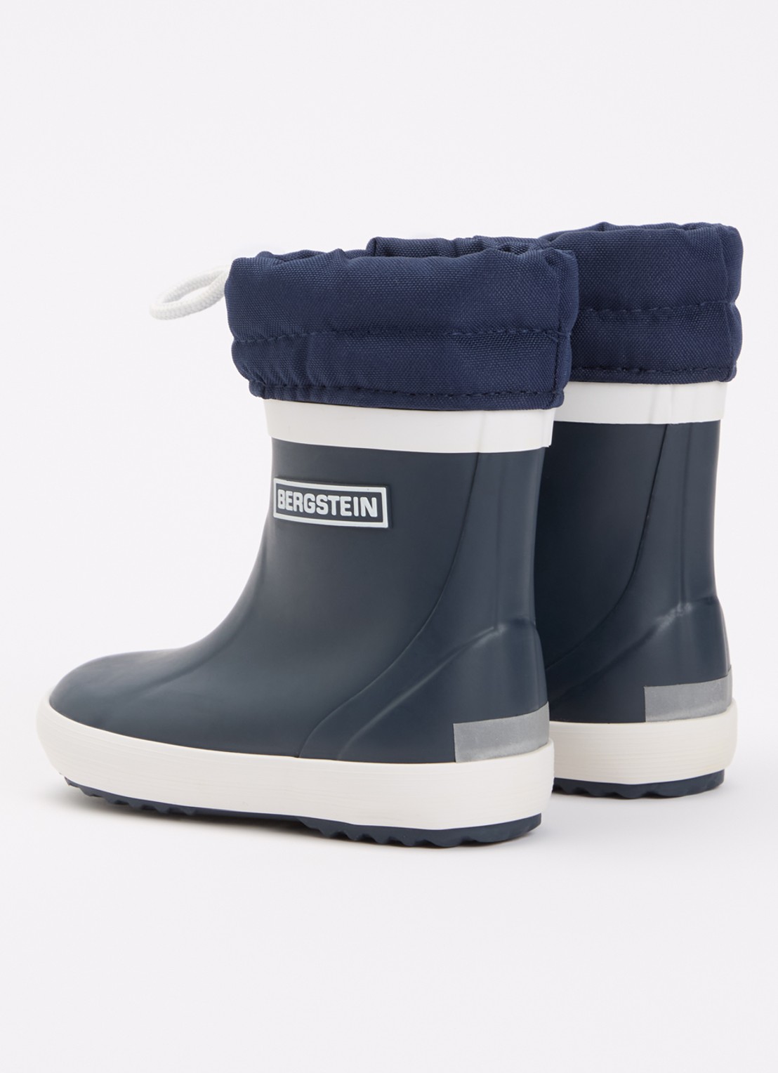 Bergstein Classic regenlaars met logo - achterkant 2 donkerblauw