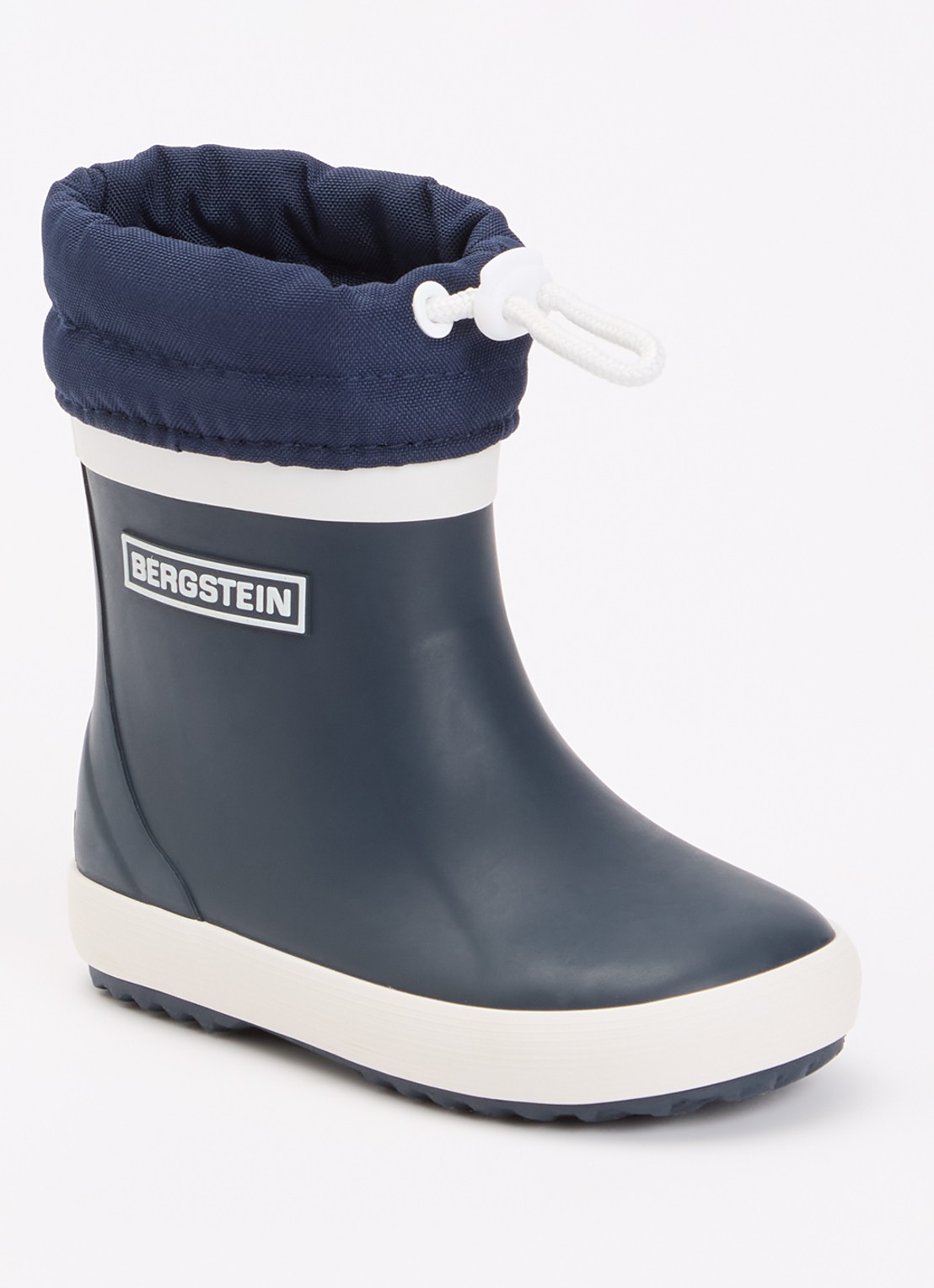 Bergstein Classic regenlaars met logo - voorkant 3 donkerblauw