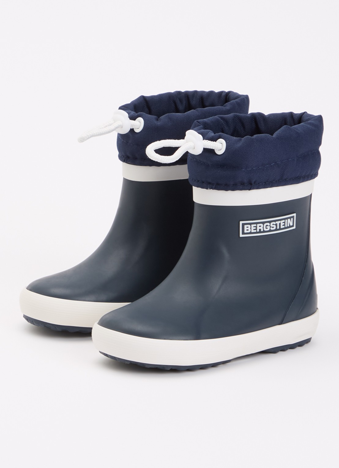 Bergstein Classic regenlaars met logo - voorkant 4 donkerblauw