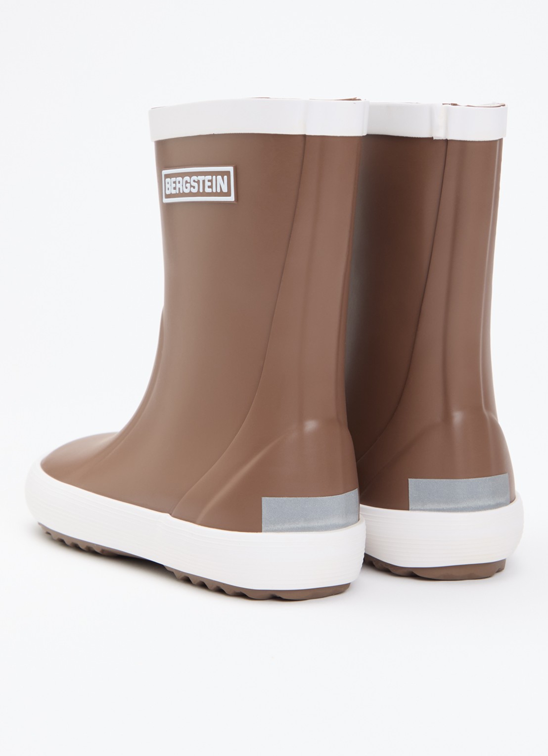 Bergstein Classic regenlaars met logo - achterkant 4 bruin