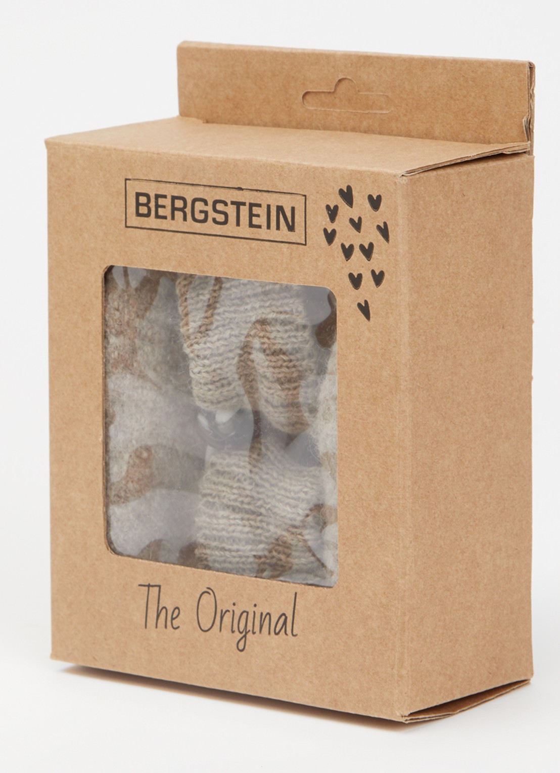 Bergstein Cozy babyslofjes van wol in giftbox - detail 3 donkerbeige