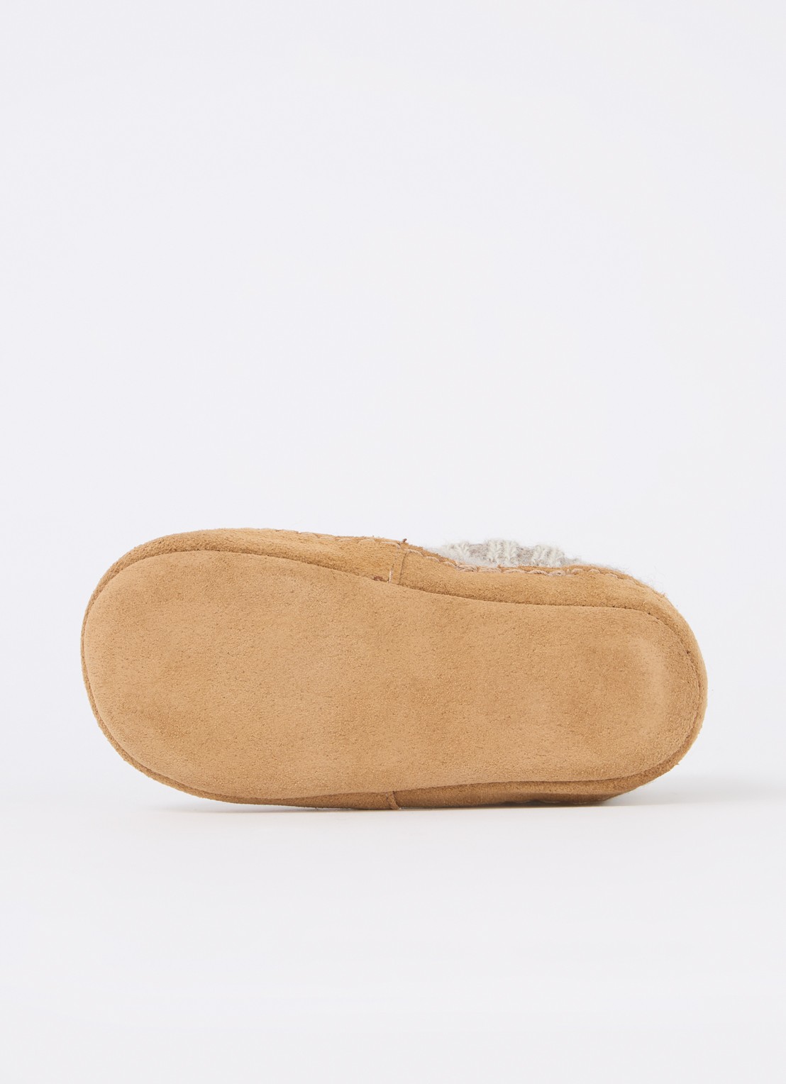 Bergstein Cozy Lux pantoffel van scheerwol - detail 4 donkerbeige