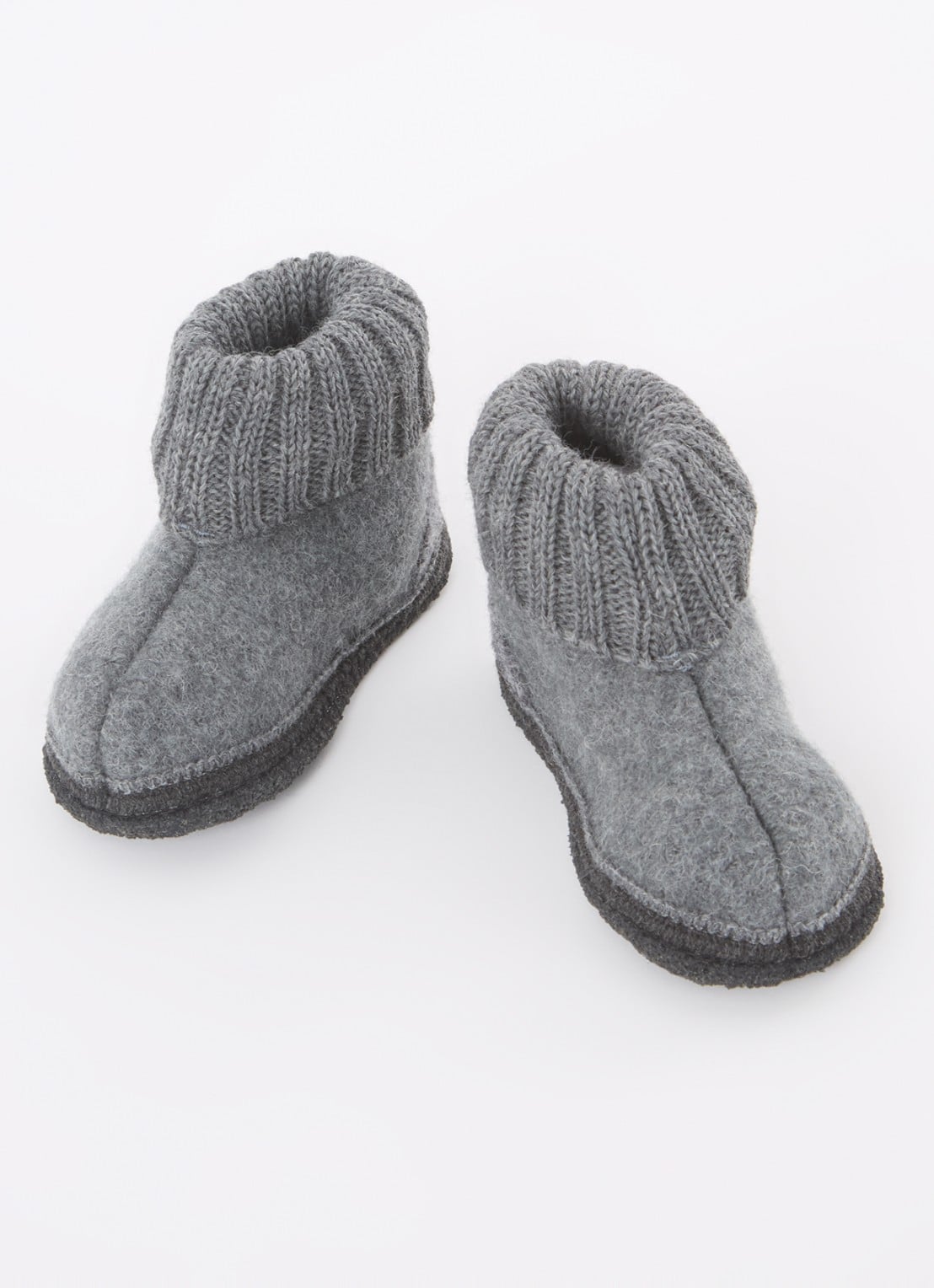 Bergstein Cozy pantoffel van wol - detail 2 grijs