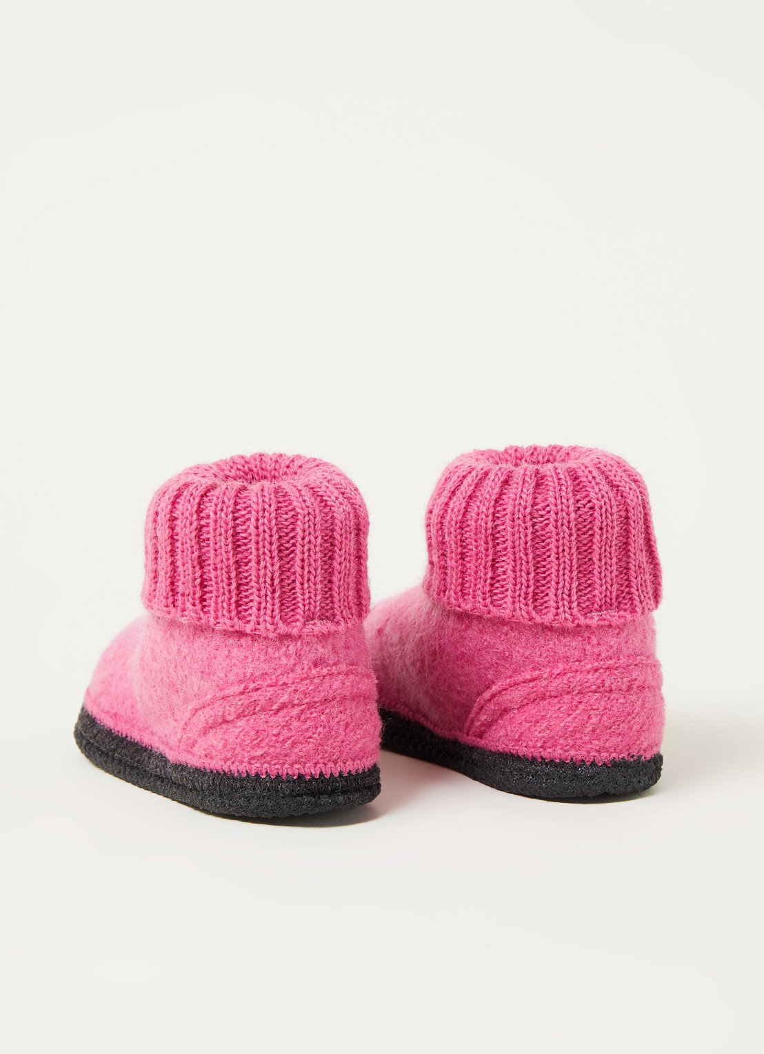 Bergstein Cozy pantoffel van wol - detail roze