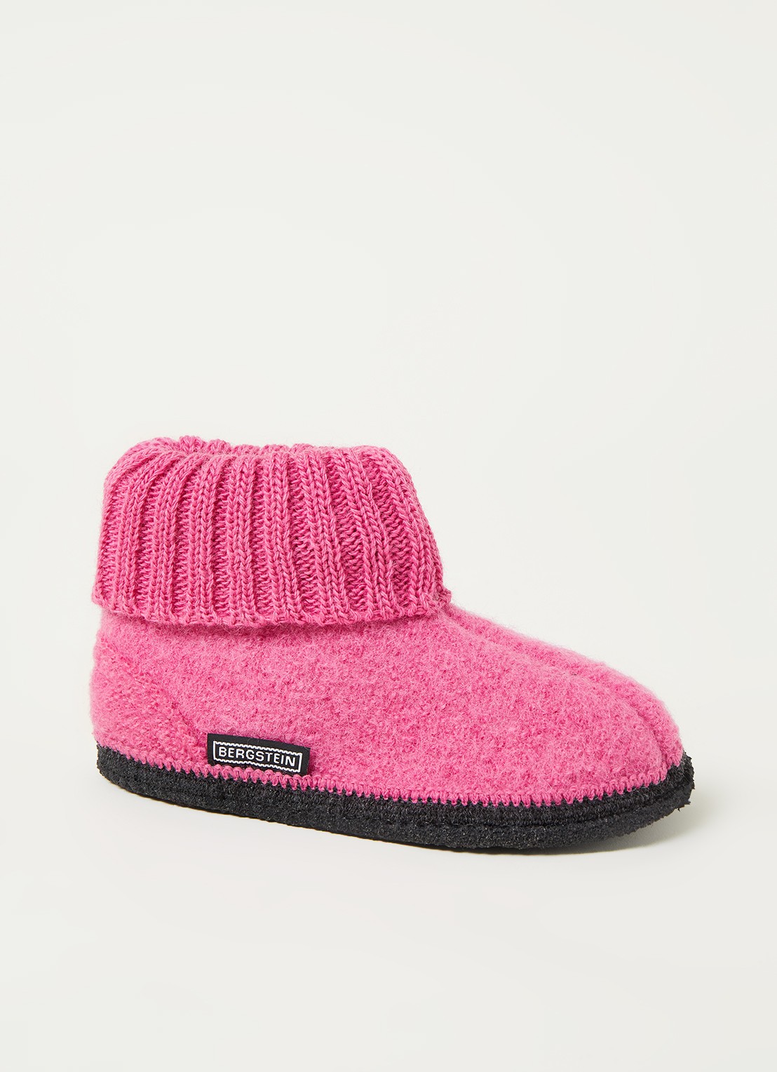 Bergstein Cozy pantoffel van wol - voorkant 3 roze