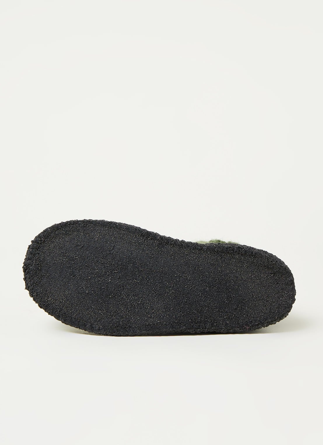 Bergstein Cozy pantoffel van wol - detail 2 legergroen